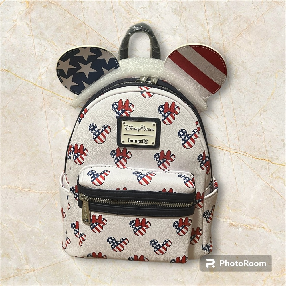 Disney Parks Loungefly star spangled banner Mickey mini bag.